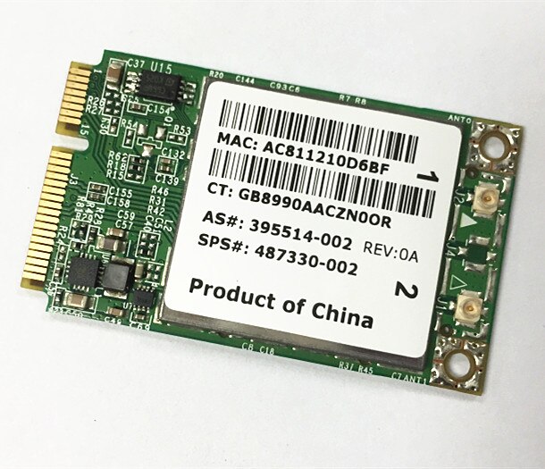 HP EliteBook 2530p Broadcom BCM94322MC HP 487330-001 Dual Band WIRELESS-N WIFI CARD replaceAR9280